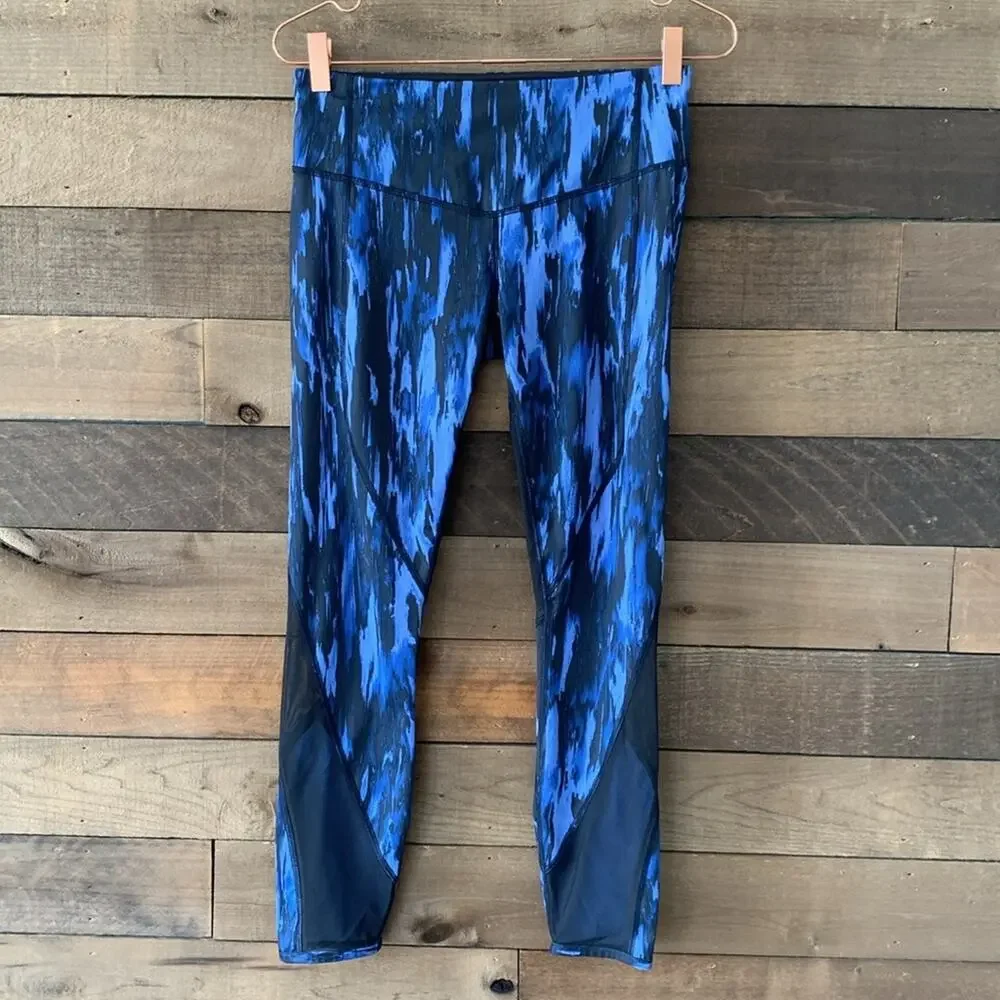Lululemon Pace Rival Crop *Full-On Luxtreme Painted Animal Sprinkler Black